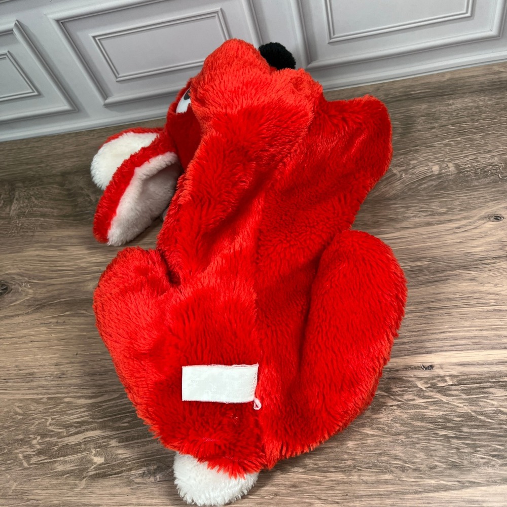 Vintage 1984 LEGO Duplo Red Plush Fuzzy Bunny Storage Bag Logo Keychain - Picture 7 of 10